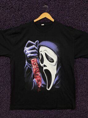 Ghostface Bloody Victim Knife Slasher Film Scream T-Shirt XL